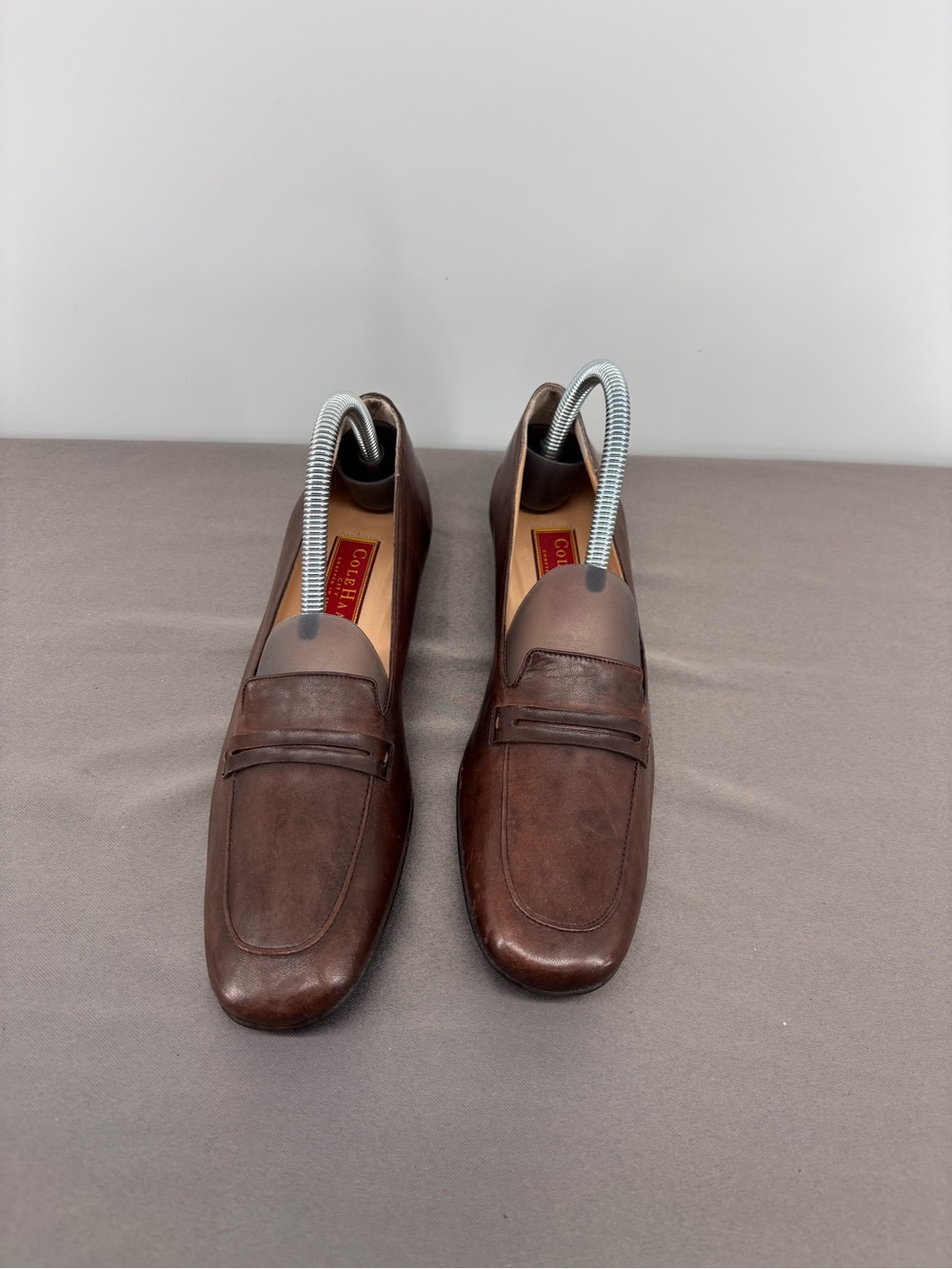 Cole Haan Women’s Brown Leather Penny Loafers - Dark Brown